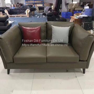 Home Furniture Italian Style Modern Living Room Leather Feather Sofa photo-5