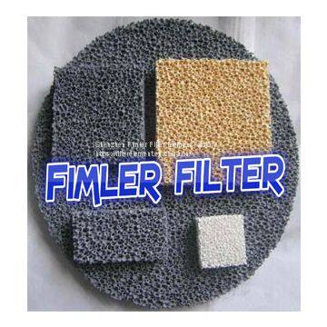 Porous Foam Ceramic Filter (Material:Alumina , Silicon carbide,Zirconia, Magnesia)