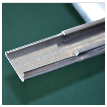 Galvanized Swedged Wiggle Wire Lock Channel, Greenhouse Spring Lock Profile