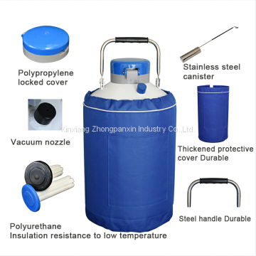 YDS-10 10L Liquid Nitrogen Thermos Storage Flask for Semen Artificial Insemination Container