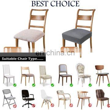 Stretch Spandex Jacquard Dining Chair Seat Cover Waterproof Removable and Washable Dustproof Dining Chair Cushion Seat Cover photo-5