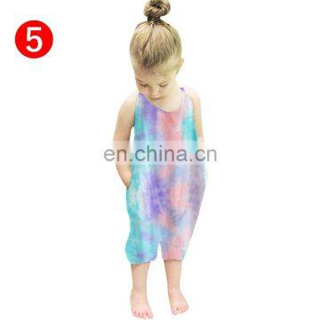 Wholesale Summer Tie Dye Overall Children Boutique Girl Romper photo-5