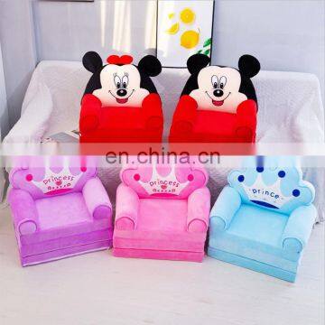 Reatai Best Selling Product Pink Children Kids Small Sofa Ottoman Stool Velvet Kids Baby Mini Sofa Kids photo-4