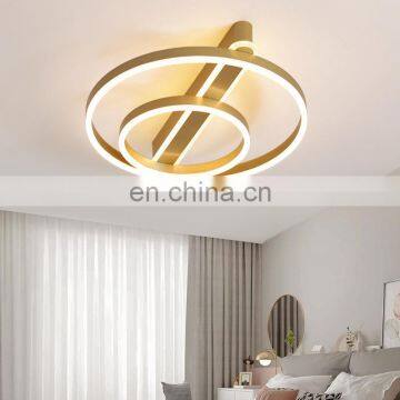 Acrylic round shape golden led ceiling light