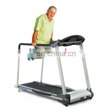 Folding electric walking treadmill for old man people with belt and handrail home gym fitness