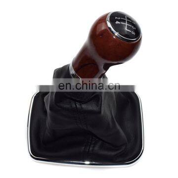 Free Shipping! 5-Speed Car Styling Car Wooden Gear Shift Knob Gaitor Boot for VW Volkswagen JETTA 1998 1999 2000 2001 2002 2004