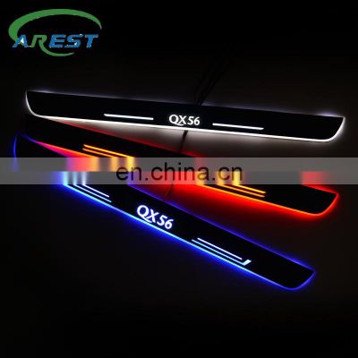 Carest LED Door Sill Streamed For INFINITI QX56 2010-2020 to 2003-2010 Scuff Plate Acrylic Door Sills Car Sticker Accessories