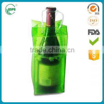 Clear customized pvc vinyl wine bag for wine bottle