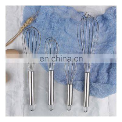 (6/8/10/12 Inches) Stainless Steel Egg Beaters Beater Hand Whisk Mixer Kitchen Tools Butter Blender