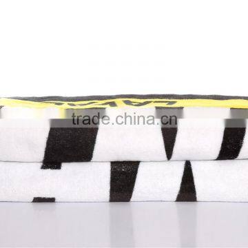 China Towel Factory Custom Label/logo Veger Reactive Printed Piping/serging High Quality Beach Towel photo-2