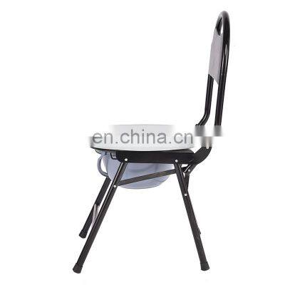 Professional Folding Bedside Toilet Chair Bathroom Chair Commode Wheelchair for Home and Hospital Use photo-4