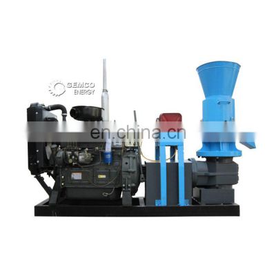 CE factory sale gemco diesel power wood husk small pellet mill prices