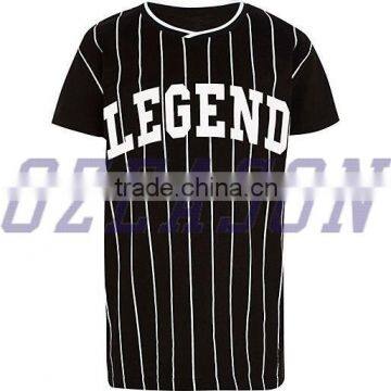 100% Polyester Dry Fit Baseball Jersey Pinstripe Baseball Jerseys Wholesale photo-2