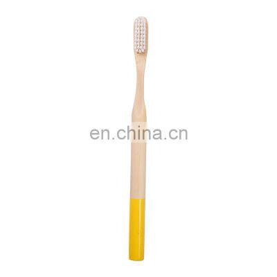 Custom Natural Wooden Handle Charcoal Bamboo Toothbrush For Adult photo-2