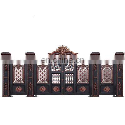 Hot selling Garden Aluminum/Iron  entrance double door villa wall guardrail courtyard doors