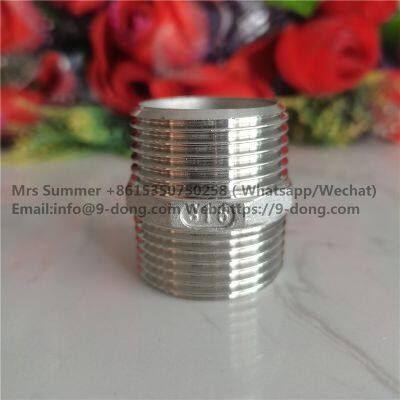 Direct Manufacturer Stainless Steel Ss 304 Male Threaded NPT Bsp Hex Pipe Nipple