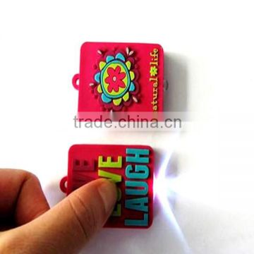 Specially Custom designed for you 2d , custom shaped soft led pvc keychain