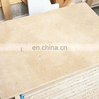 Premium Selection Quality Extra Light Travertine Tumbled Tile Filled and Honed Made in Turkey CEM-FPT-01