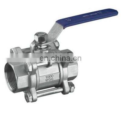 Dn100 Ss304 Explosion-Proof 3-Way Welding Handle Wafer Flange Ball Valve