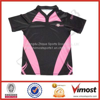 Custom Sublimation Rugby Jersey with V-Neck Design for You