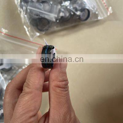 Luxury Titanium Ring For Men Surface Black Blue Groove Inside Blue Face Stainless Steel Ring photo-5