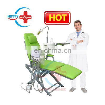 HC-L050 low price Portable folding dental chair unit with air compressor for dental clinic