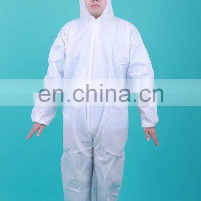 Hot Sale Disposable Non-woven Coverall Waterproof And Dustproof Protective Clothing Wholesale White photo-2