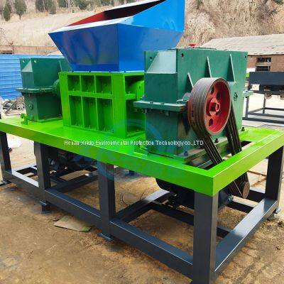 Industrial Metal Iron Double Shaft Shredder Large Aluminum Can Crusher Tire Recycling Machine