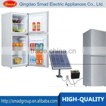 solid double door DC power system solar type refrigerator 12V DC fridge