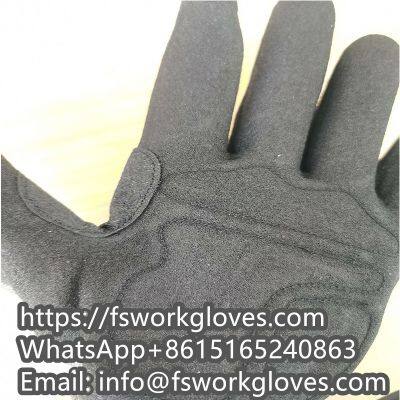 Anti Cut Anti Impact HPPE Liner Nitrile Sandy Coated TPR Vibration Reducing Gloves photo-3