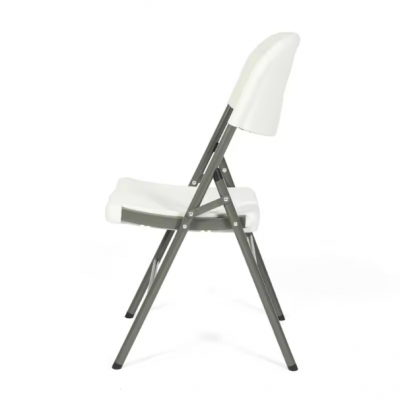 Portable Folding White Plastic Chair photo-3
