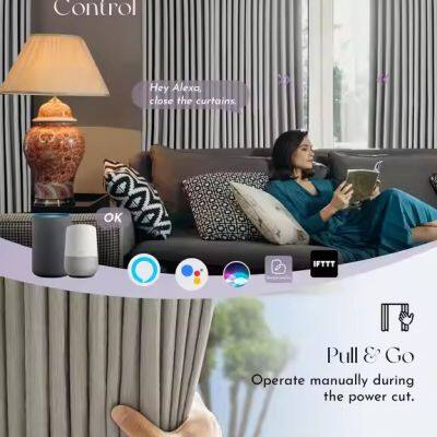 Remote Control Wifi Smart Motorized Curtain Track and Intelligent Curtain Motor System Automatic Curtain Opener