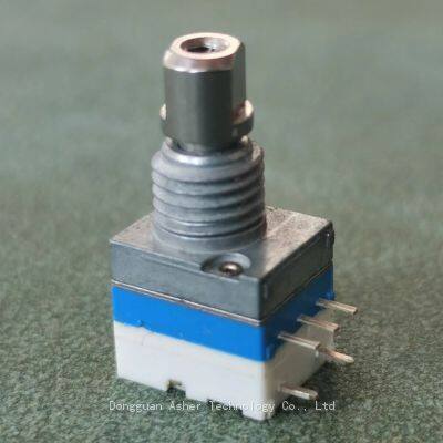 RE08115MX-V02-0400 incremental rotary encoder with press switch, 10 pulse 20 positioning, waterproof, used for adjusting thermal sensing equipment