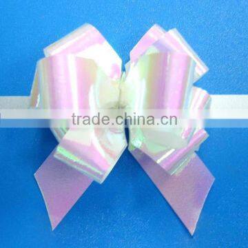 Double Gold-lines Poly Ribbon Pull Bow for Decorative Birthday Flower or Gift Packaging photo-5