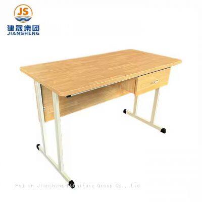 JS Hot Selling Office Classroom Teacher Table Desk Wooden Metal Frame Fixed Height Teacher Desk With Storage Drawers photo-2