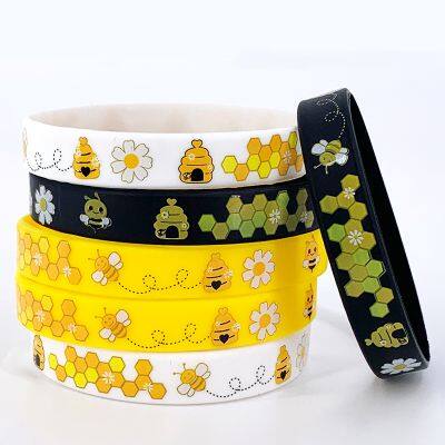 Factory Production Silicone Wristband Custom Printing Customized Printing Ink-filled Rubber Bracelets for Daily Sport Event