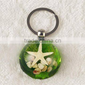 Promotional Real Amber Round Shape Wholesale Crystal Key Chain photo-2