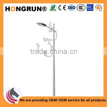 Wind-proof Single-arm street light pole offered OEM service lamp poles