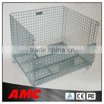 Fmetal wire mesh foldable baskets storage container