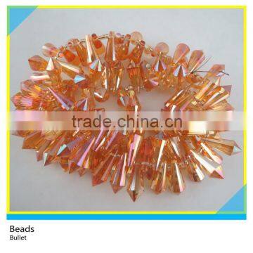 Wholesale Orange Bullet Crystal Glass Beads For Decoration