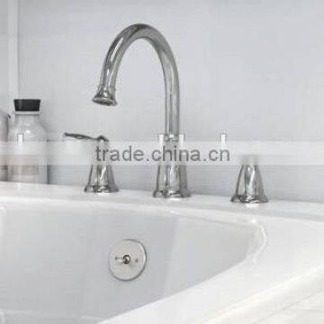 3 Hole Brass Bathroom Faucet Set