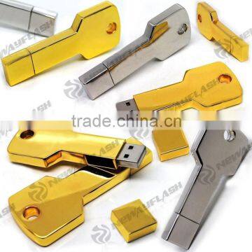 Gold car key shape usb flash drive