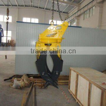 Log Excavator hydraulic Grapple bucket, rotating wood stone grapples for CASE excavator