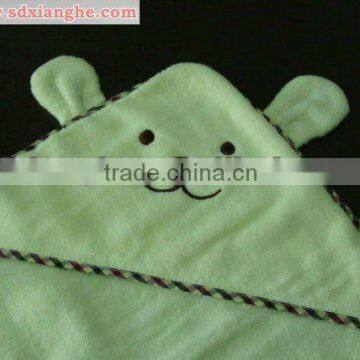 100% cotton baby hooded bath towel