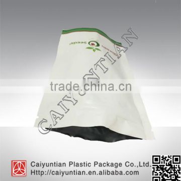 Aluminum foil stand up seed bag with zipper