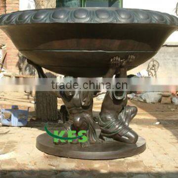 Copper man fountain statue