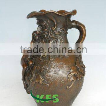 Bronze angel vase statue