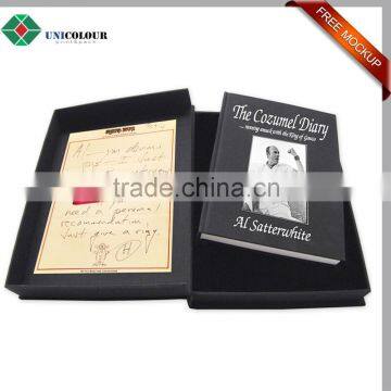 Custom Design Matte Black Clamshell Book Box for Book storage