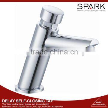 Contemporary hot sell bathrrom basin brass time delay tap, self closing faucet tap