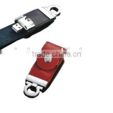 Small flash disk Leather USB flash drive